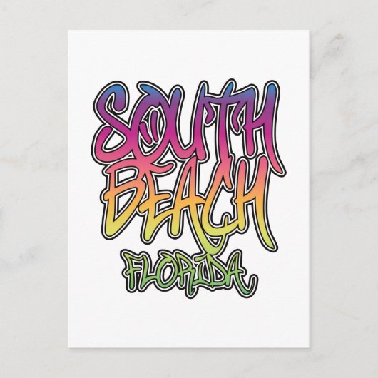 South Beach Graffiti Postkarte (Vorderseite)
