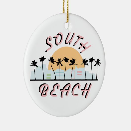South Beach Keramik Ornament (Rechts)
