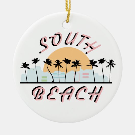 South Beach Keramik Ornament (Vorne)