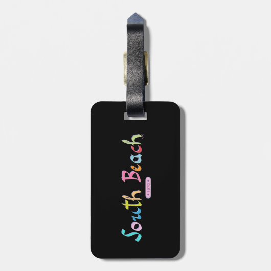 South Beach, Miami FL Gepäckanhänger (Rückseite vertikal)