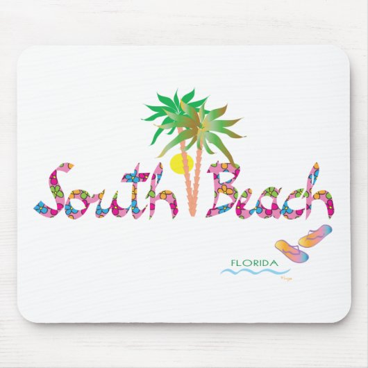 South Beach Miami Flip Flops Mousepad (Vorne)