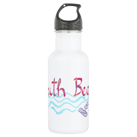 South Beach Miami Flip Flops Trinkflasche (Vorderseite)