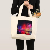 South Beach, Miami, Florida Art Deco Jumbo Stoffbeutel (Vorderseite (Produkt))