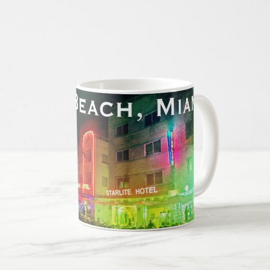 South Beach, Miami, Florida Art Deco Kaffeetasse (VorderseiteRechts)