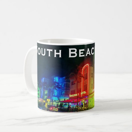 South Beach, Miami, Florida Art Deco Kaffeetasse (Vorderseite Links)