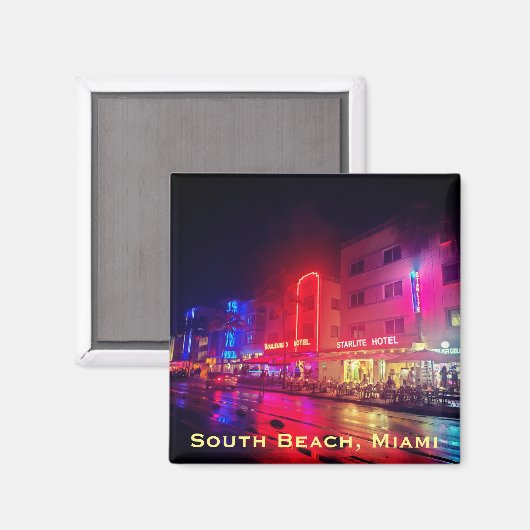 South Beach, Miami, Florida Art Deco Magnet (Vorderseite/Rückseite)