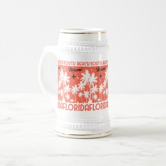 South Beach Miami-Florida Bierglas (Vorderseite Links)
