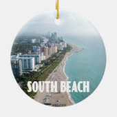 South Beach Miami Florida Foto Keramik Ornament (Hinten)