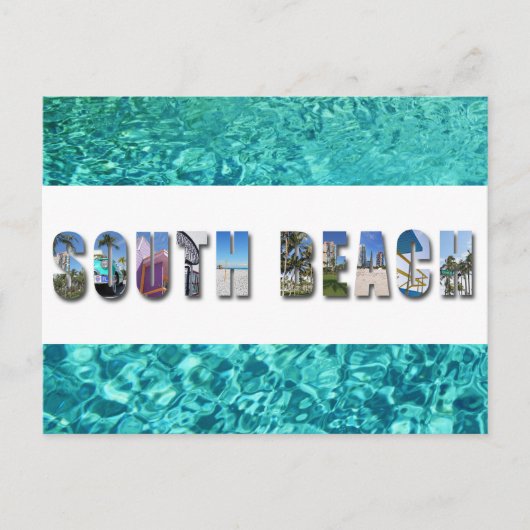 South Beach Miami Florida Foto Postkarte (Vorderseite)