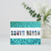 South Beach Miami Florida Foto Postkarte (Stehend Vorderseite)