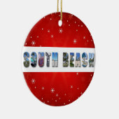 South Beach Miami Florida Foto Weihnachten Keramik Ornament (Rechts)