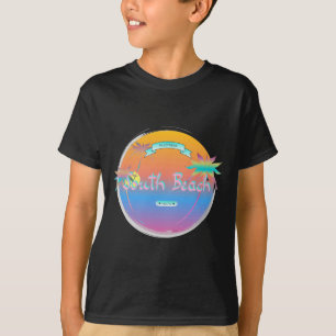 South Beach, Miami, Florida mit Palmen T-Shirt