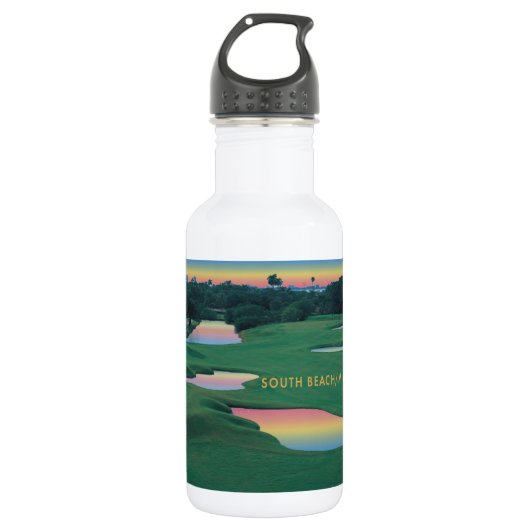 South Beach - Miami GOLF Edelstahlflasche (Vorderseite)