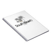 South Beach Miami Gray Palms Notizblock (Rechte Seite)