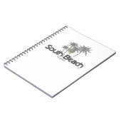 South Beach Miami Gray Palms Notizblock (Linke Seite)