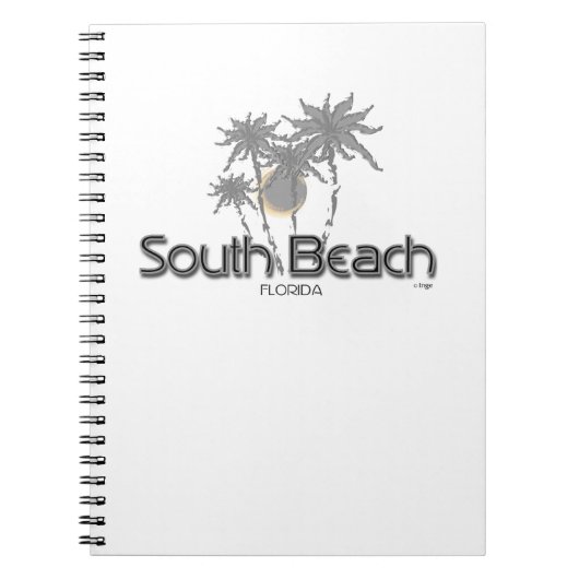 South Beach Miami Gray Palms Notizblock (Vorderseite)