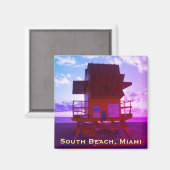 South Beach, Miami Lifeguard Stand (Ocean Rescue) Magnet (Vorderseite/Rückseite)