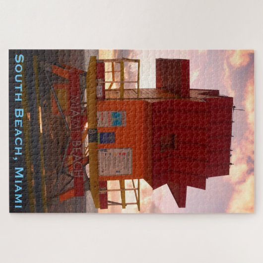 South Beach, Miami Lifeguard Stand (Ocean Rescue) Puzzle (Horizontal)