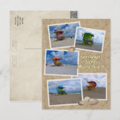 South Beach Miami Lifeguard Towers Postkarte (Vorne/Hinten)