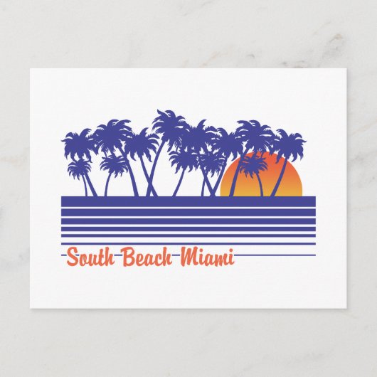 South Beach Miami Postkarte (Vorderseite)