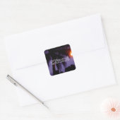 South Beach Miami Quadratischer Aufkleber (Umschlag)