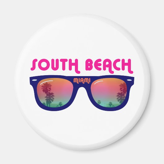 South Beach Miami-Sonnenbrille Magnet (Vorne)