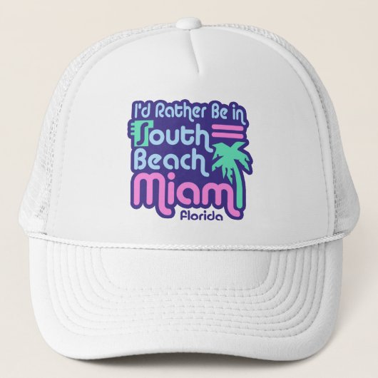 South Beach Miami Truckerkappe (Vorderseite)