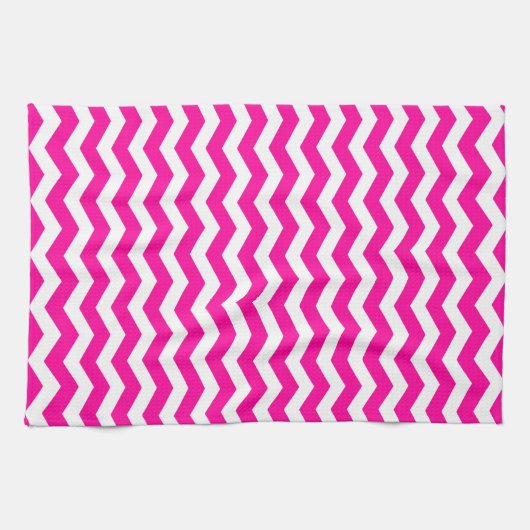 South Beach Pink Wave Zickzack Handtuch (Horizontal)