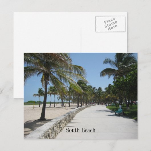 South Beach Post 1 Postkarte (Vorne/Hinten)