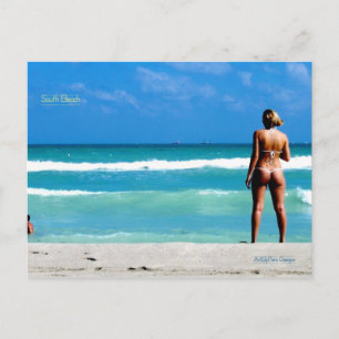 South Beach Postcard Postkarte