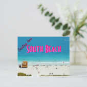 ~South Beach~ POSTCARD Postkarte (Stehend Vorderseite)
