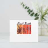 South Beach Postkarte (Stehend Vorderseite)