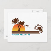 South Beach Postkarte (Vorne/Hinten)