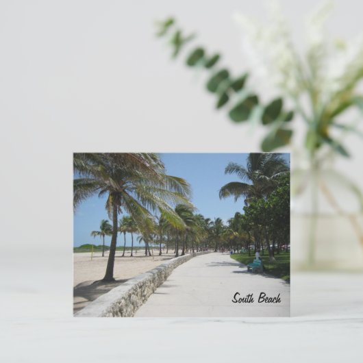 South Beach Postkarte (Stehend Vorderseite)