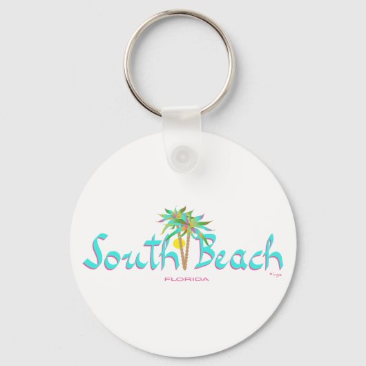 South Beach Sun Miami Schlüsselanhänger (Vorderseite)