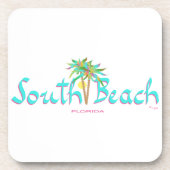 South Beach Sun Miami Untersetzer (Vorderseite)