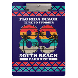 South Beach Sunset - Reiten Sie die Welle des Somm Klemmbrett