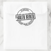 South Beach Titel Runder Aufkleber (Tasche)