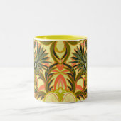 South Beach Tropical Pineapple Zweifarbige Tasse (Mittel)