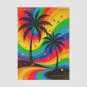 [South Beach Vibes] Retro Pop Art Deco Palm Trees Seidenpapier (Vorderseite)