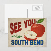 South Bend Indiana Apple - Vintage Travel Postkarte (Vorne/Hinten)