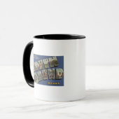 South Bend, Indiana - Große Buchstabenszenen Tasse (Vorderseite Links)
