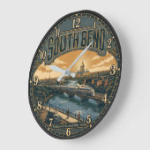 South Bend Indiana Große Wanduhr (Winkel)