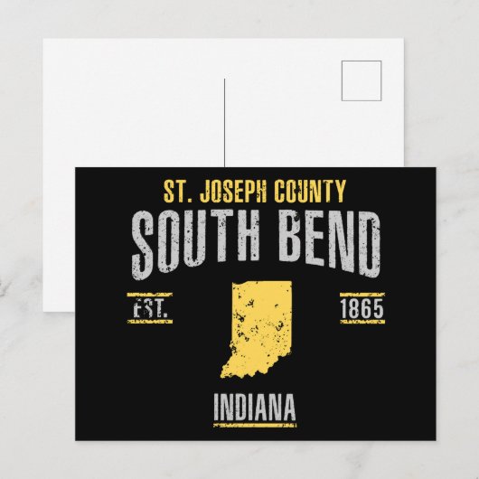 South Bend Postkarte (Vorne/Hinten)