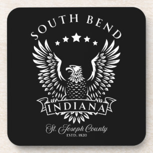 South Bend St. Joseph Landkreis Indiana Vintag Eag Getränkeuntersetzer