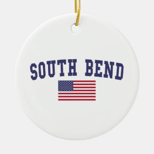 South Bend US-Flagge Keramikornament