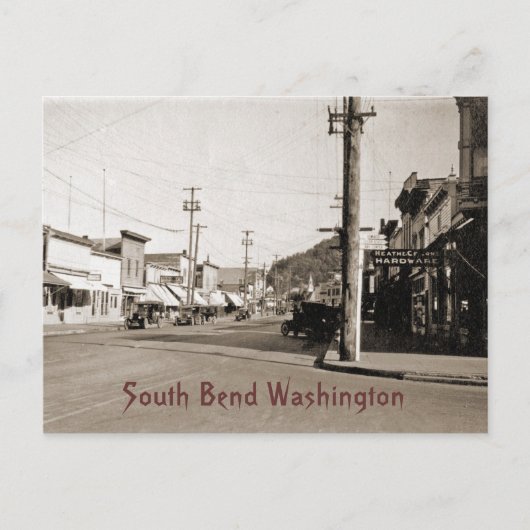 South Bend Washington circa 1925 Postkarte (Vorderseite)