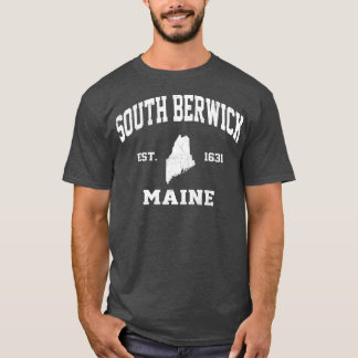South Berwick Maine ME Vintager Staat Athletic sty T-Shirt