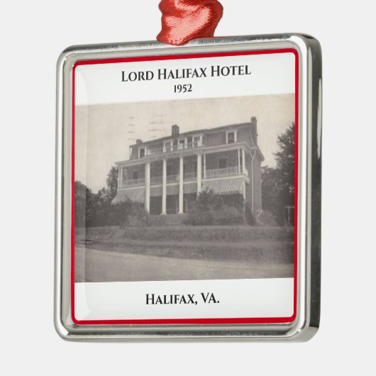 South Boston, VA. Weihnachtsmetallschmuck Ornament Aus Metall (Links)