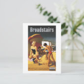 South British Railways Family on Beach Postkarte (Stehend Vorderseite)